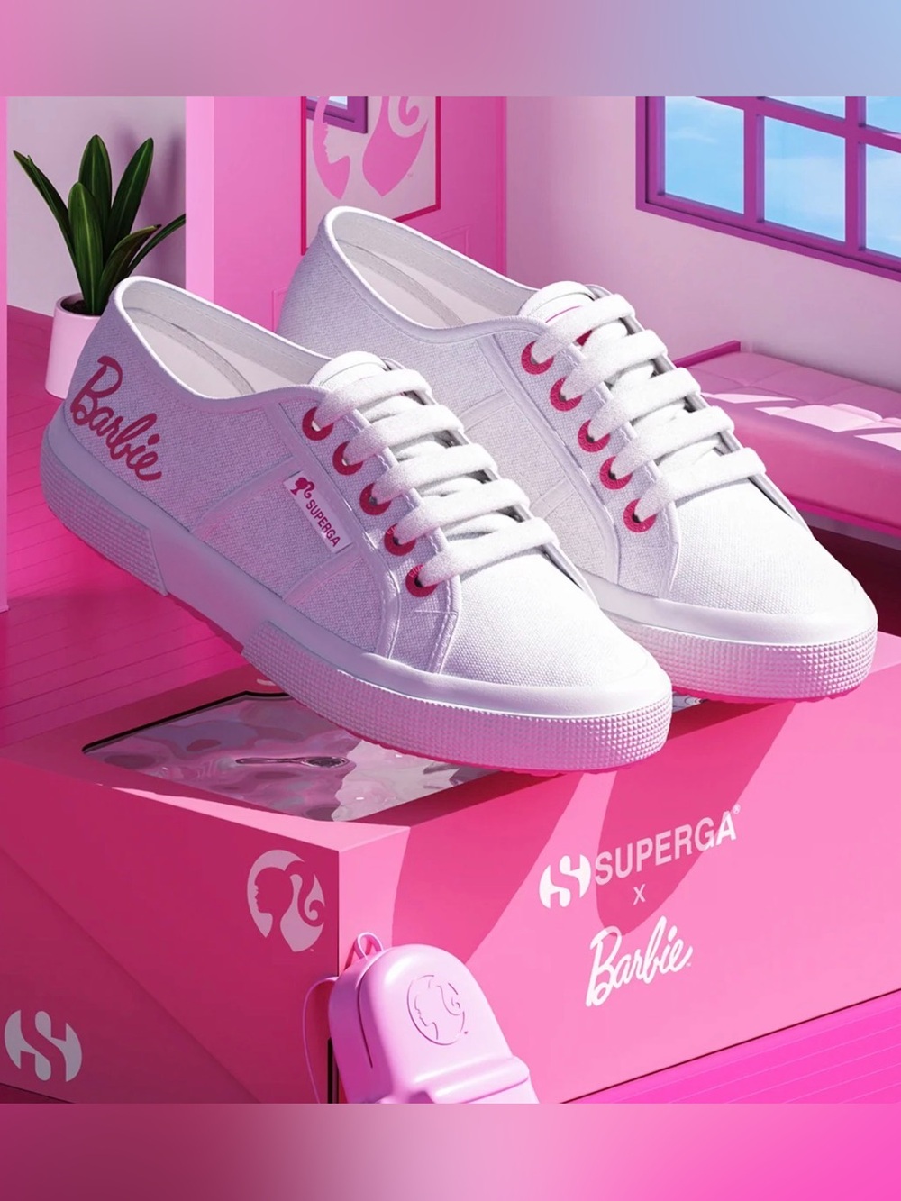 NEW Size 7 EU 37.5 Superga Barbie Sneakers